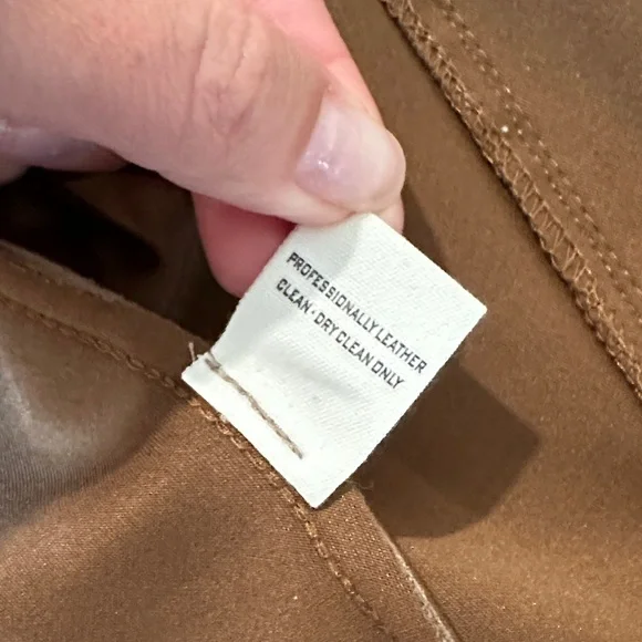 E&M | Women's Tan Suede moto style Jacket - Picture 11 of 13